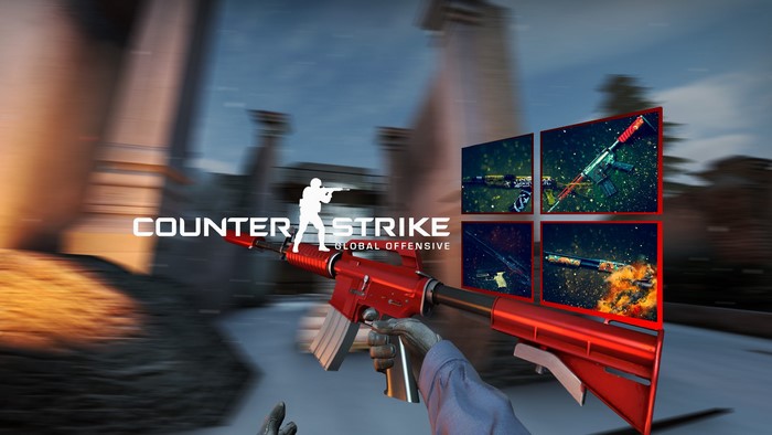 Counter-Strike: Global Offensive with weapon skins