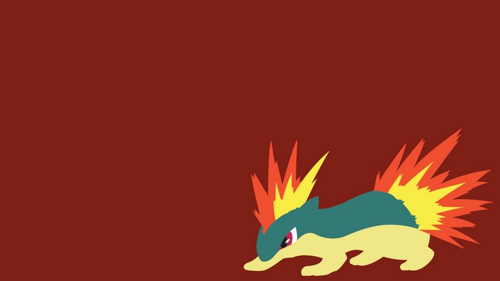 Minimalist Quilava Pokémon Minimalist Wallpaper
