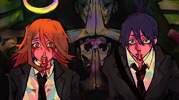 Angel Devil and Aki from Chainsaw Man