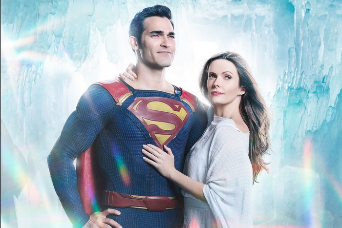 Superman and Lois Lane in an icy environment