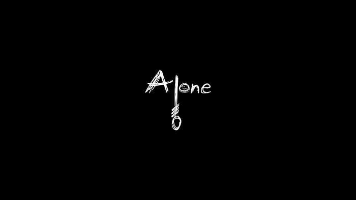 The word Alone with a noose