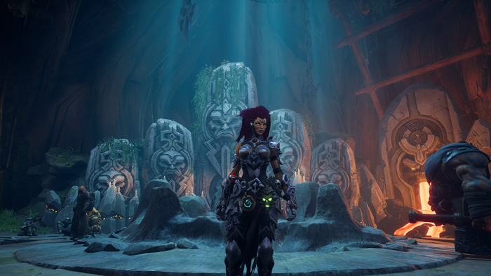 Fury from Darksiders 3 in a cave