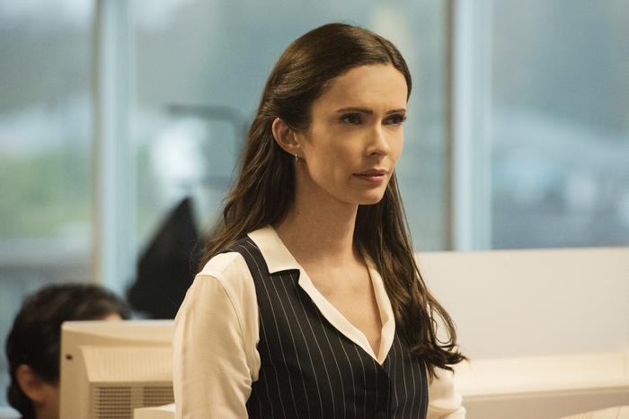 Lois Lane in a pinstripe vest