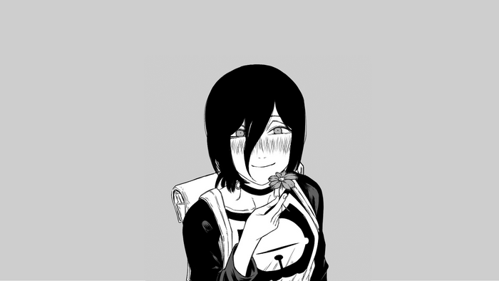 Reze from Chainsaw Man holding a flower
