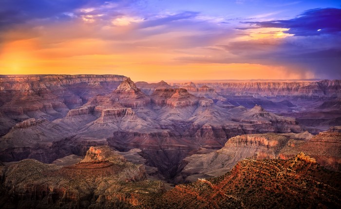 Panoramic View of Grand Canyon in Arizona
