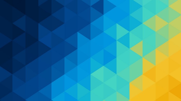 Abstract geometric pattern with blue and yellow gradient