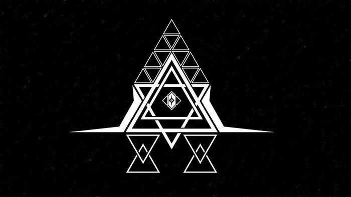 Abstract Geometric Triangle with All-Seeing Eye