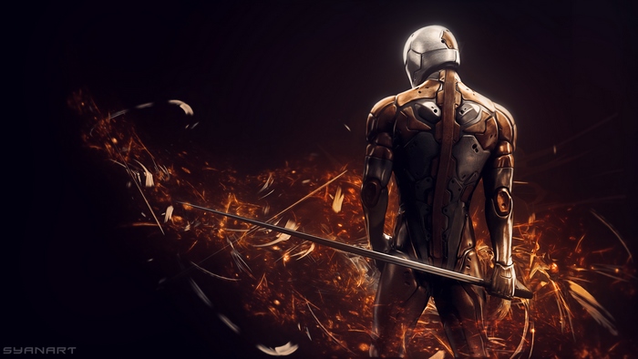 Gray Fox from Metal Gear Solid 2 with a sword