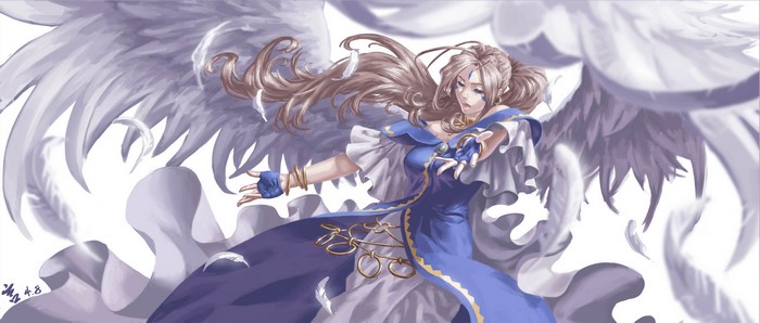 Belldandy from Ah! My Goddess! with Angel Wings