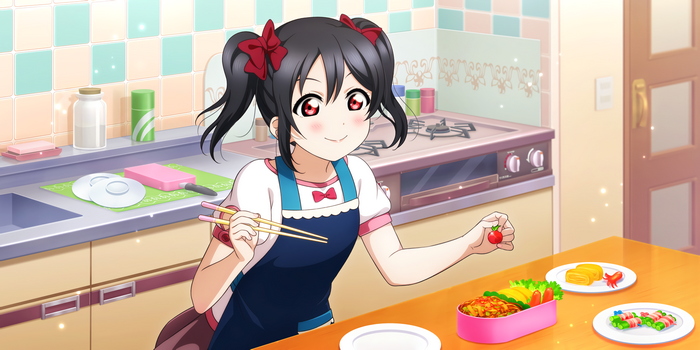 Yazawa Nico from Love Live! Series preparing bento