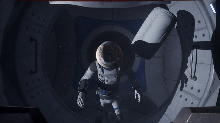 Astronaut inside a space rocket, Deliver Us The Moon