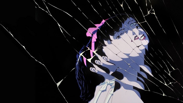 Mima Kirigoe from Perfect Blue behind broken glass