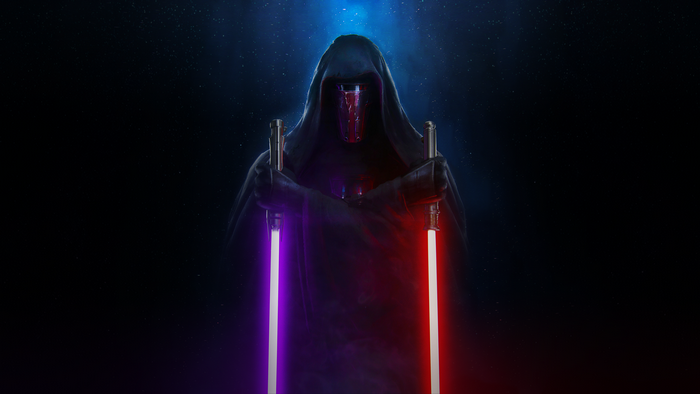 Darth Revan from Star Wars with Dual Lightsabers