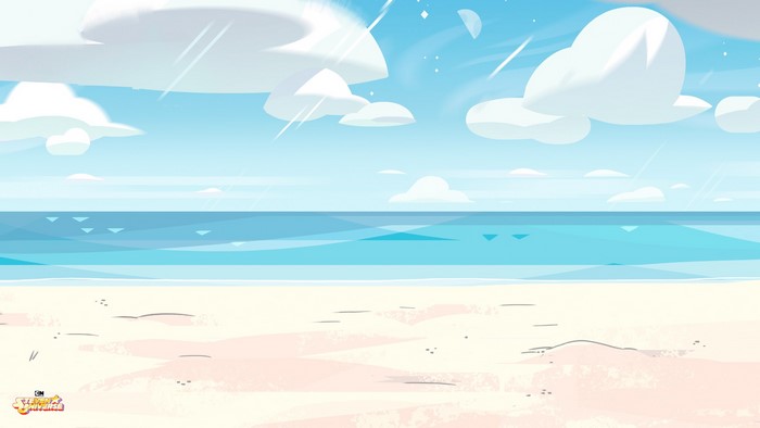 Beach scene from Steven Universe