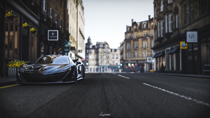 Black McLaren P1 in Forza Horizon 4
