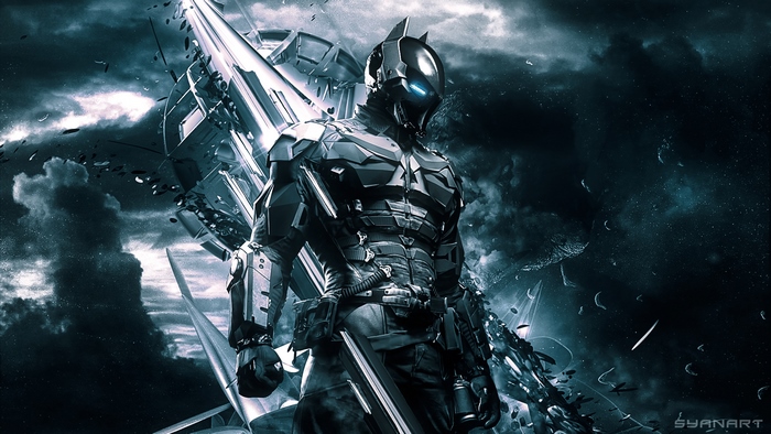 Batman Arkham Knight in Futuristic Armor