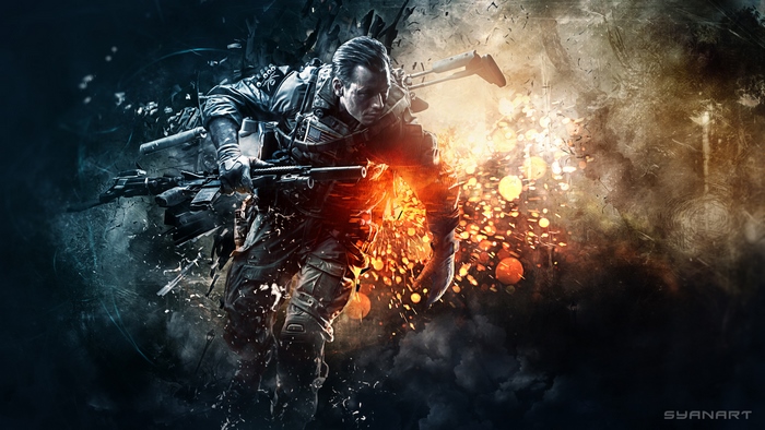 Battlefield 4 soldier with rifle