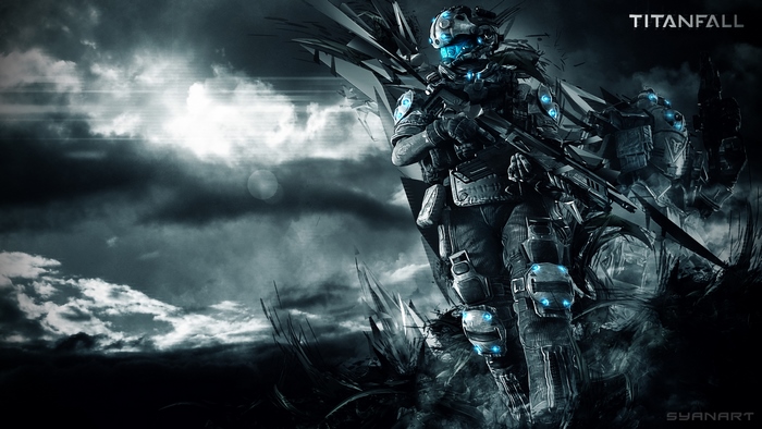 Titanfall Soldier with Futuristic Armor and Weapon