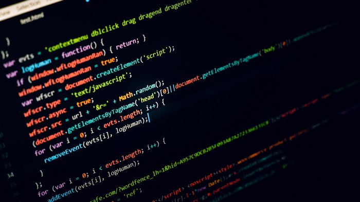 JavaScript code with syntax highlighting