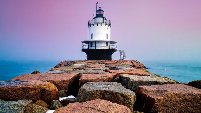 Spring Point Ledge Lighthouse in Maine