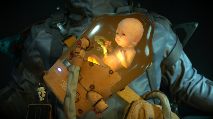Baby in a pod from Death Stranding