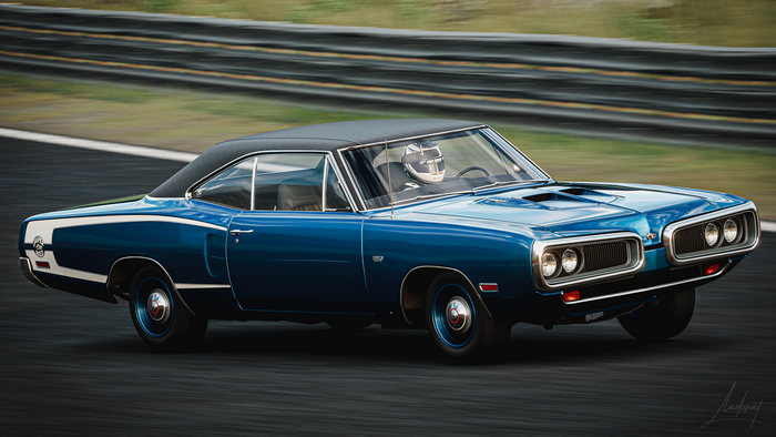 4K Dodge Super Bee on a Race Track
