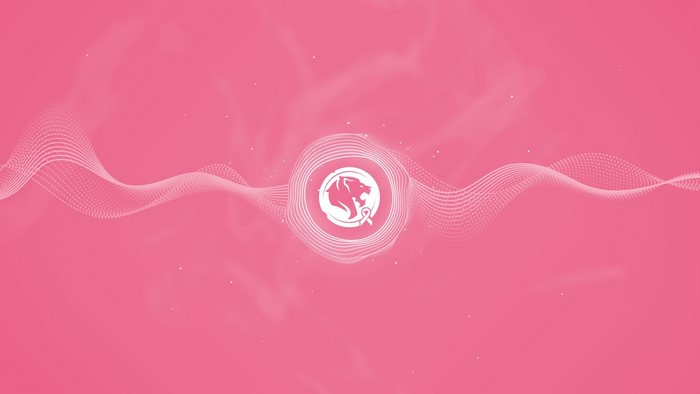 Overwatch League logo with pink background and sound waves