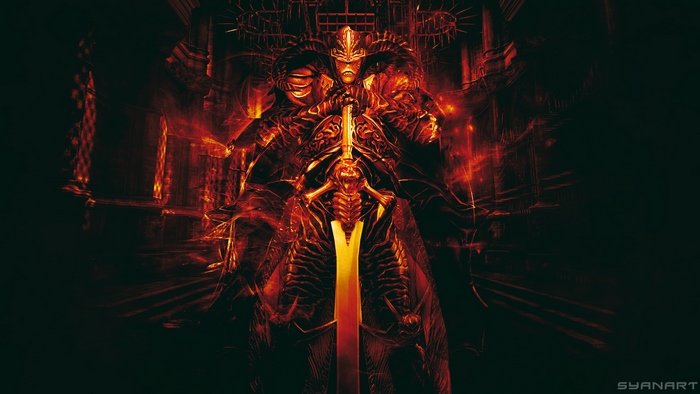 Sparda from Devil May Cry 4 holding a sword