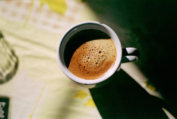 Cup of coffee with foam