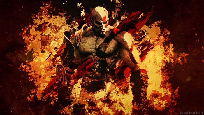 Kratos God Of War Fiery Intensity