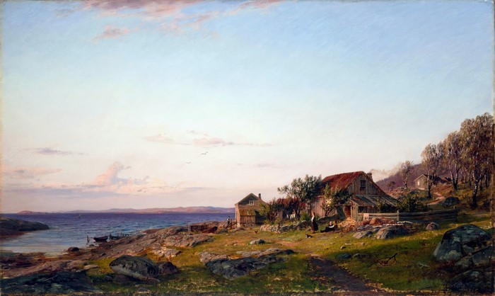 Aftenstemning Evening Mood by Amaldus Clarin Nielsen