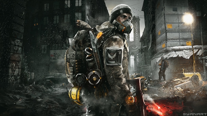 Tom Clancy's The Division Agent in a Ruined City