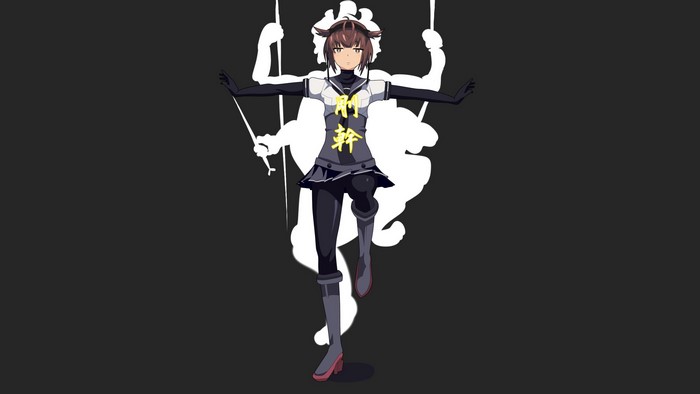 Hatsuzuki from Kantai Collection on dark background