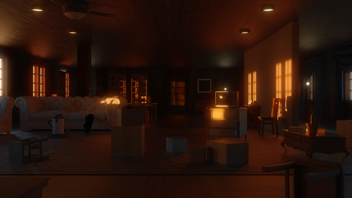 4K 80s interior 3D