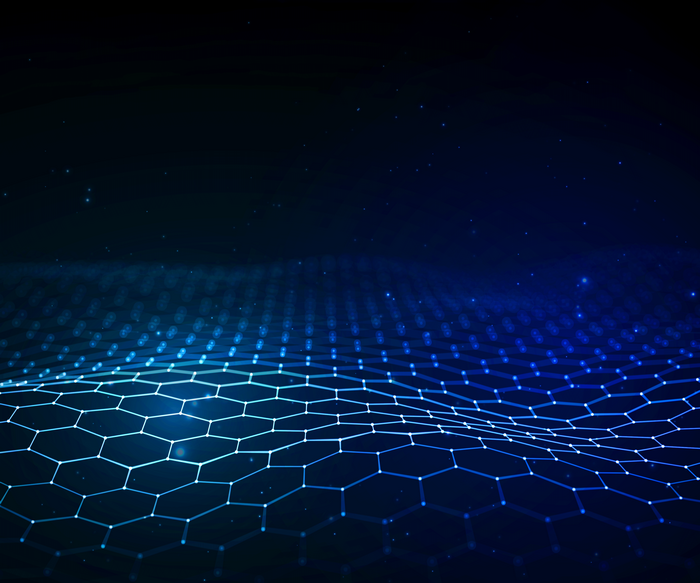 Abstract Hexagonal Grid Digital Art
