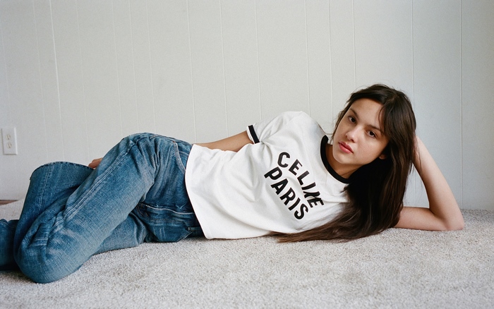 Olivia Rodrigo in Celine Paris T-shirt and Jeans