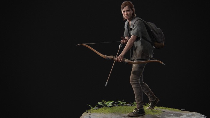 Ellie from The Last of Us Part II with a bow