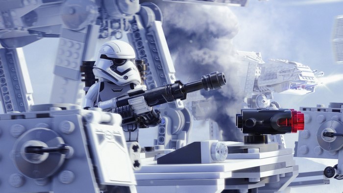 Stormtrooper from Star Wars with AT-AT walkers