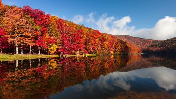 Sherando Lake in Virginia during Fall Foliage