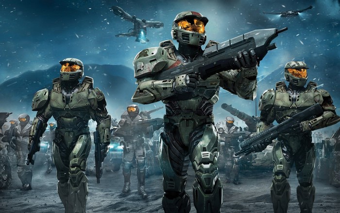 Master Chief and UNSC soldiers from Halo
