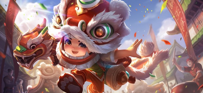 Luban No.7 from Glory of Kings in Lion Dance Costume