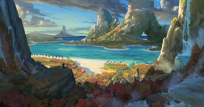 Digital landscape painting by Shin Jong Hun