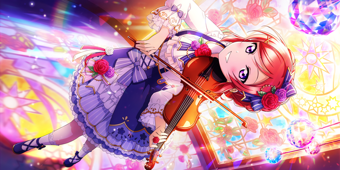 Maki Nishikino from Love Live! playing the violin