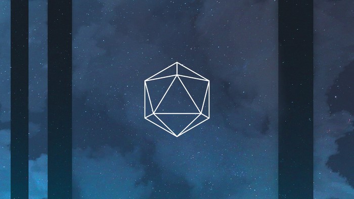 Odesza geometric artwork with starry background