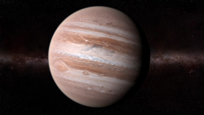 Jupiter and the Milky Way galaxy