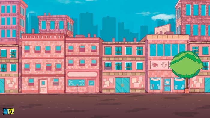 Teen Titans Go! cityscape