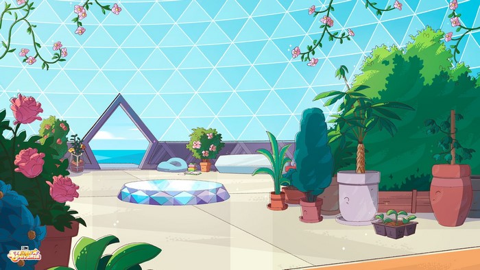 Steven Universe Greenhouse with Ocean View