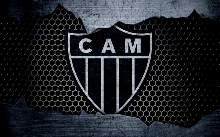 Clube Atlético Mineiro CAM logo on metallic background