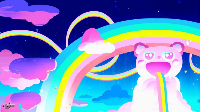 Powerpuff Girls rainbow bear vomiting rainbow