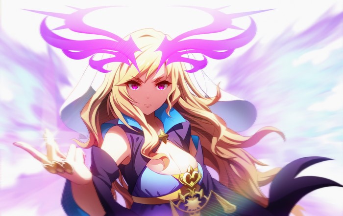 Anime girl with horns and wings